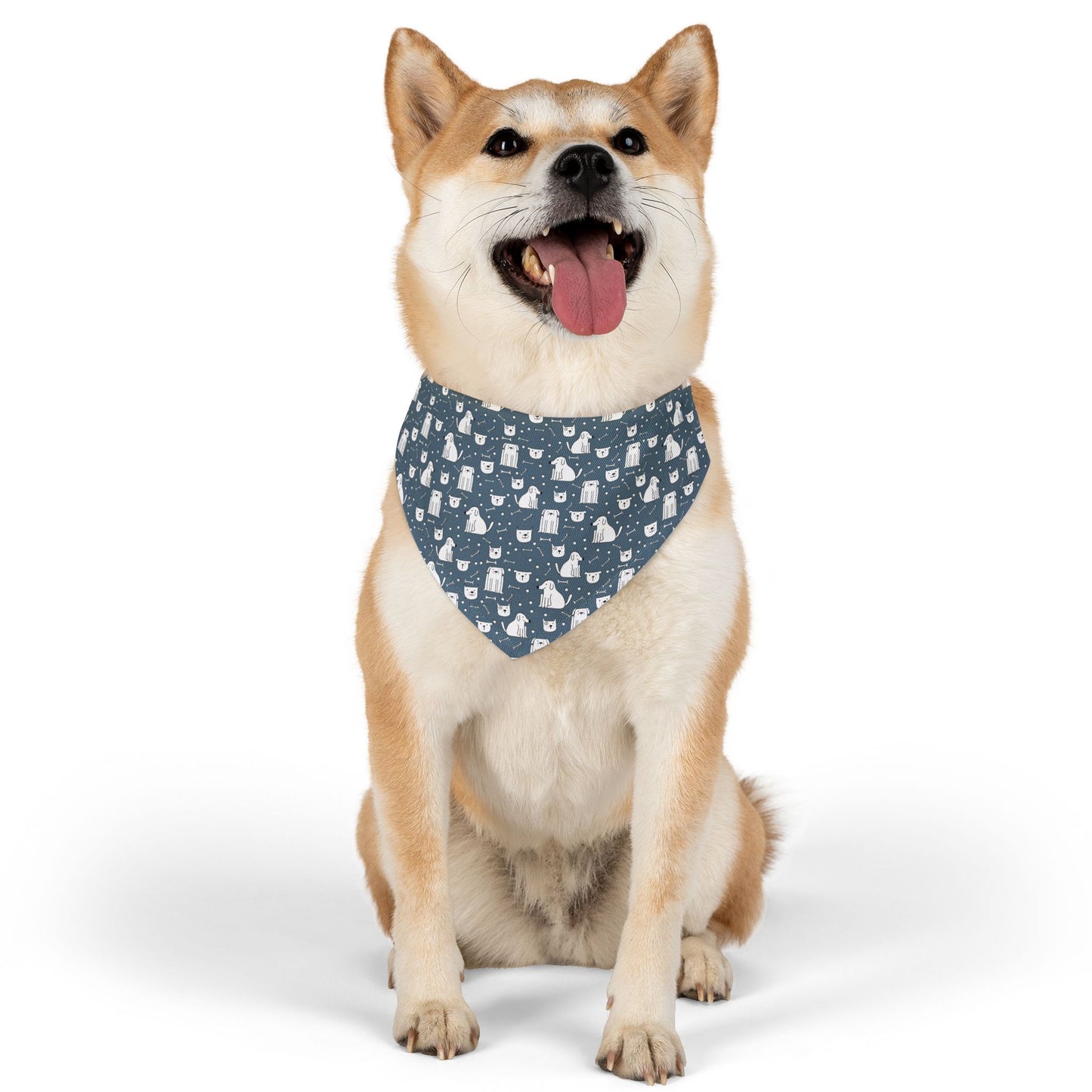 Pawesome Blue Dog Bandana Collar