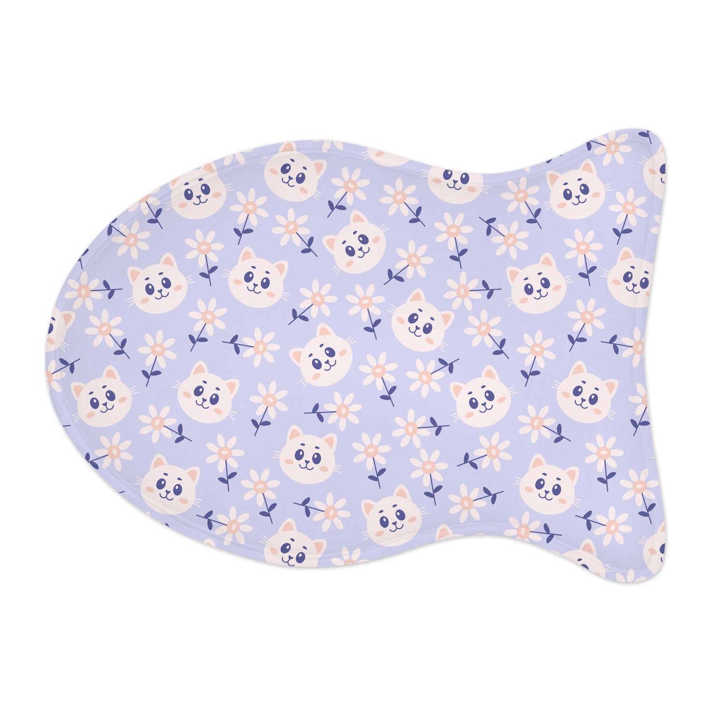 Purrfectly Tidy Fish-Shaped Pet Feeding Mat