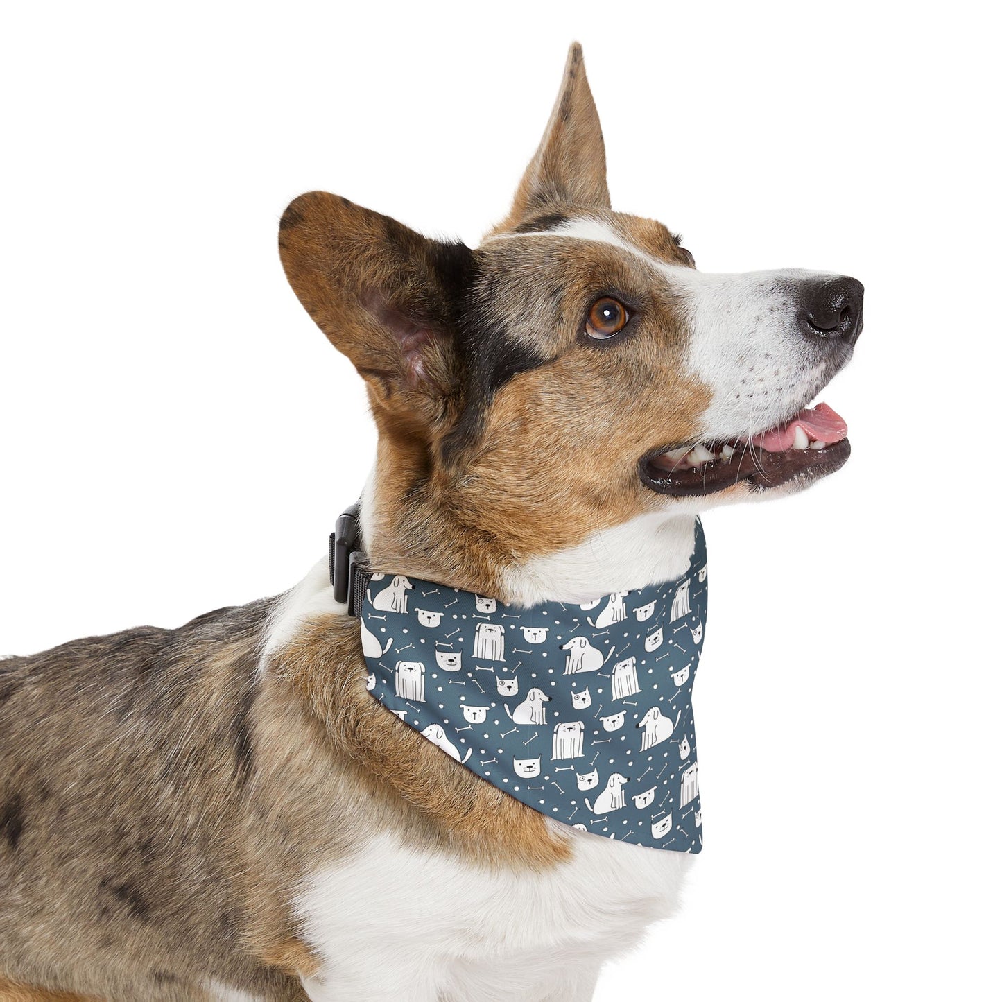 Pawesome Blue Dog Bandana Collar