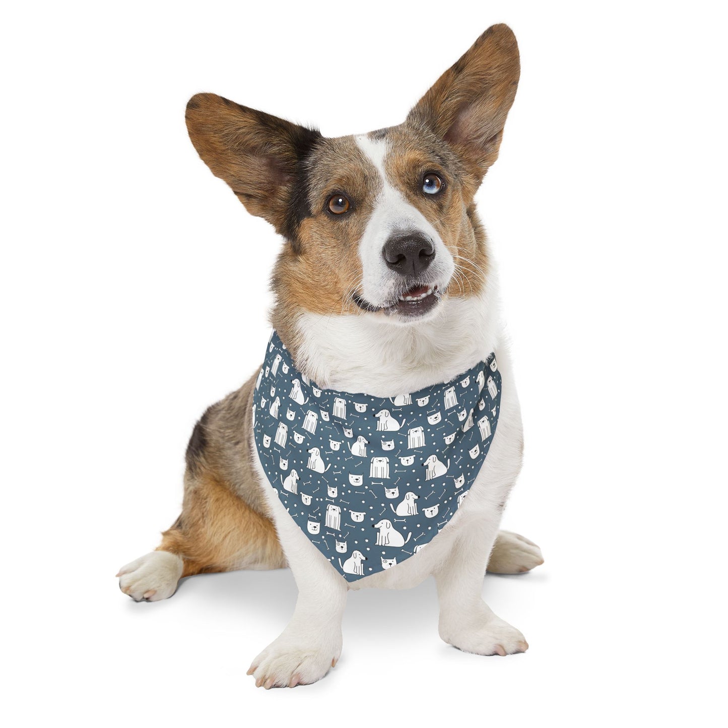 Pawesome Blue Dog Bandana Collar