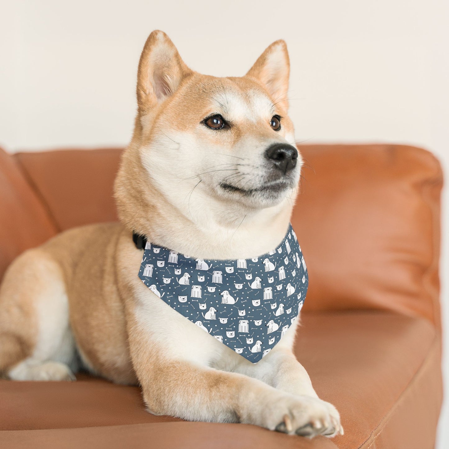 Pawesome Blue Dog Bandana Collar